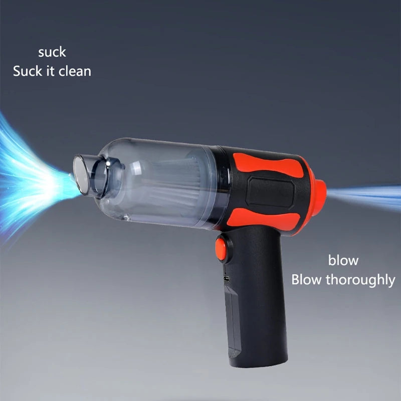 New Car Vacuum Cleaner  High-power Suction & Blow Home & Car Use Portable Strong Suction Power Small Wireless Vacuum Cleaner