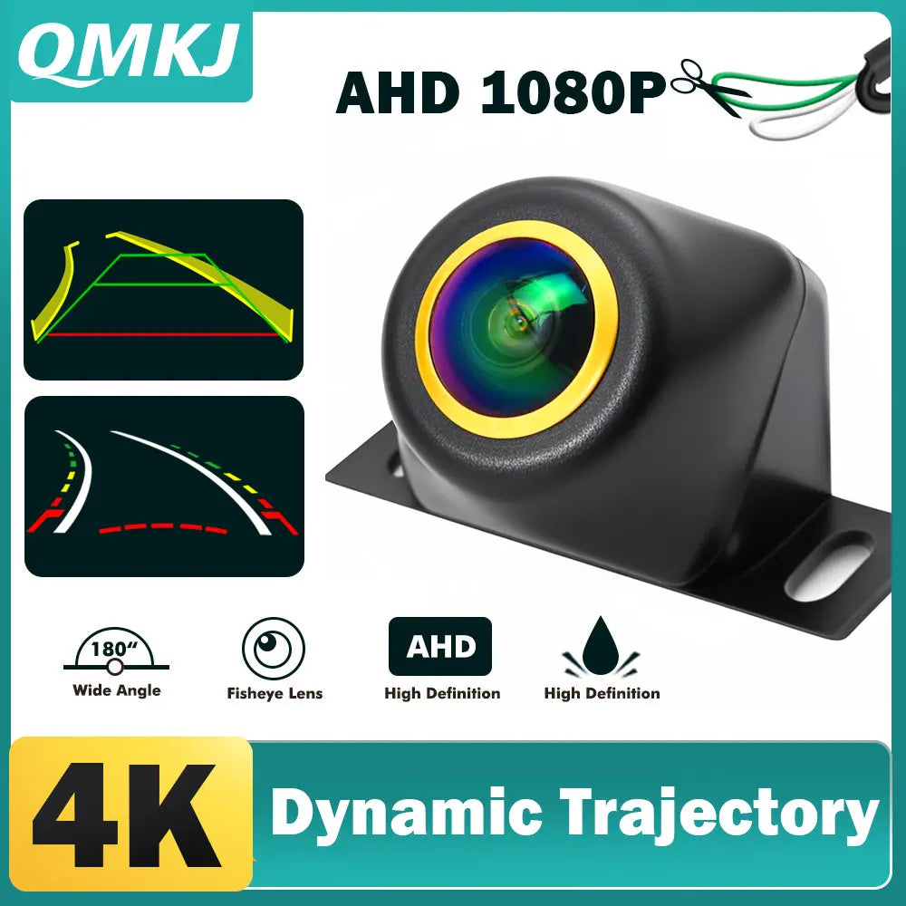 AHD 1080P AHD 720P Car Intelligent Dynamic Trajectory Moving Guide Parking Line 4K CCD Rear View HD Reverse Backup Tracks Camera