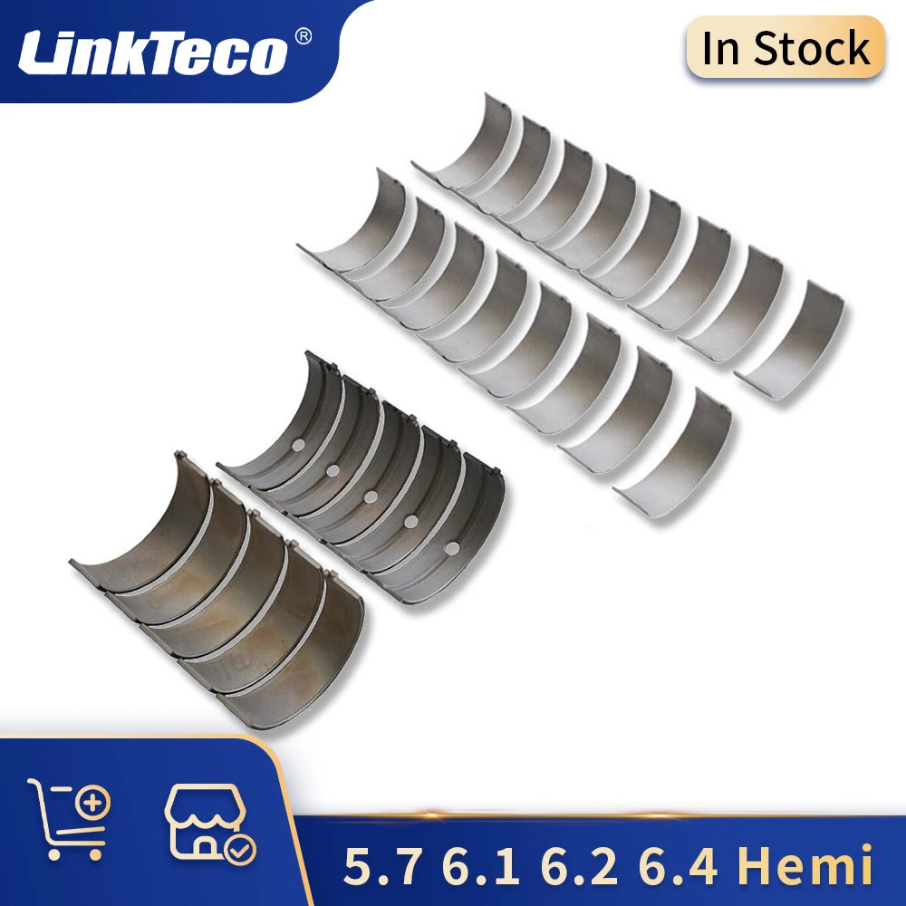 Crankshaft Main Connecting Rod Bearing Set Fit 5.7 6.1 6.2 6.4 L V8 HEMI For 03-20 Chrysler Aspen Dodge Charger Durango Jeep Ram