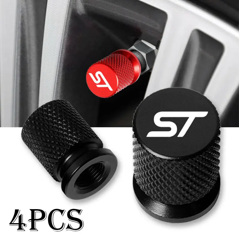 For Ford ST FOCUS 2 3 Mondeo Fiesta Kuga MK2 MK3 MK4 Car Wheel Tire Valve Caps Tyre Stem Covers Airdust Waterproof