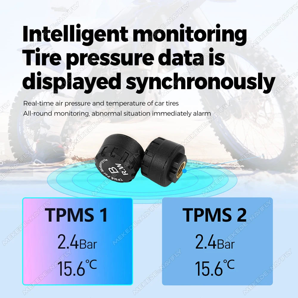 Wireless CarPlay Moto Android Auto 6“ Portable Digital Motorcycle Dashboard GPS Navigation Display Screen Monitor Optional TPMS