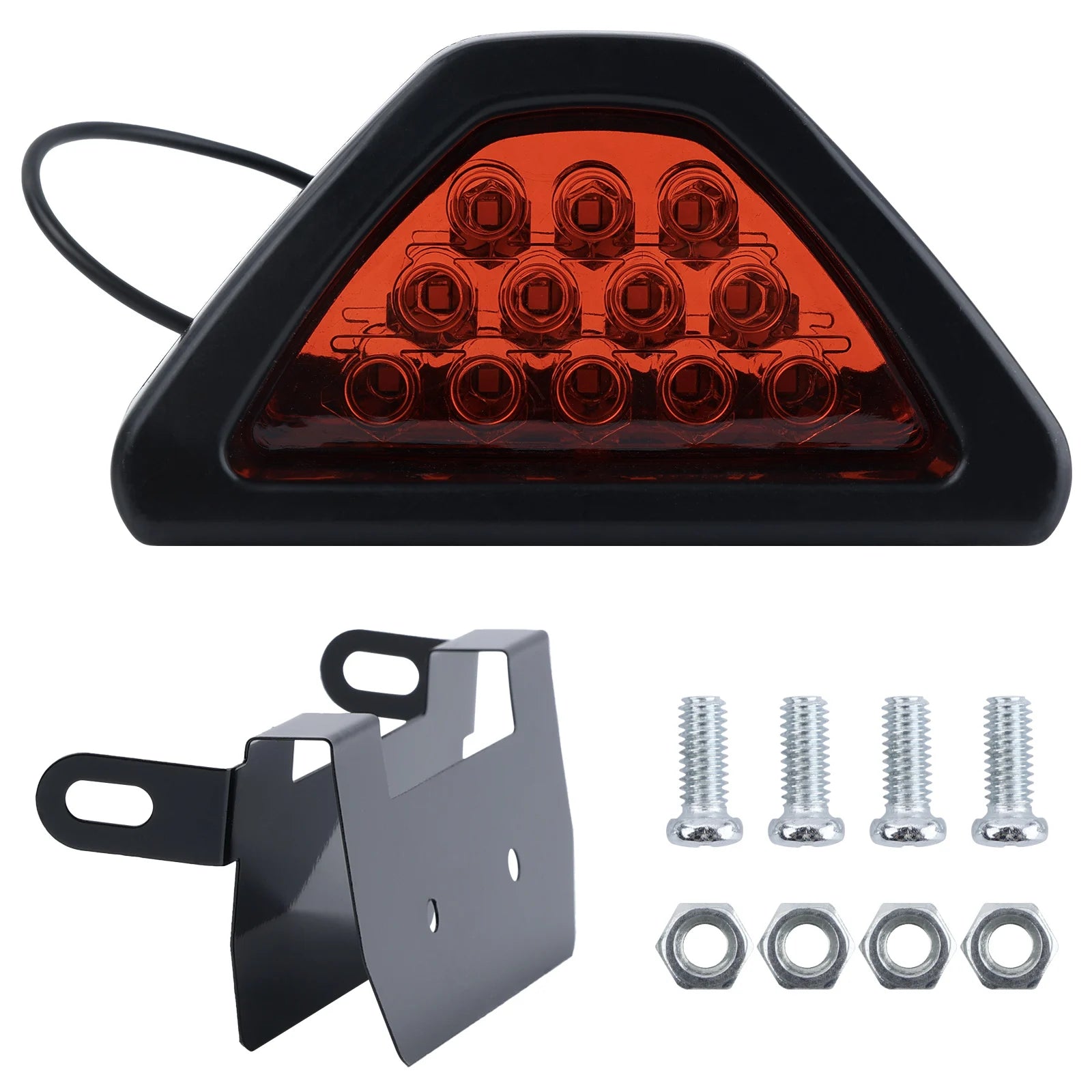 LED Third Brake Light  Universal F1 Style Pilot Driving Lights DRL Strobe Rear Stop Tail Light Fog Light 12V Motocycle Auto Car