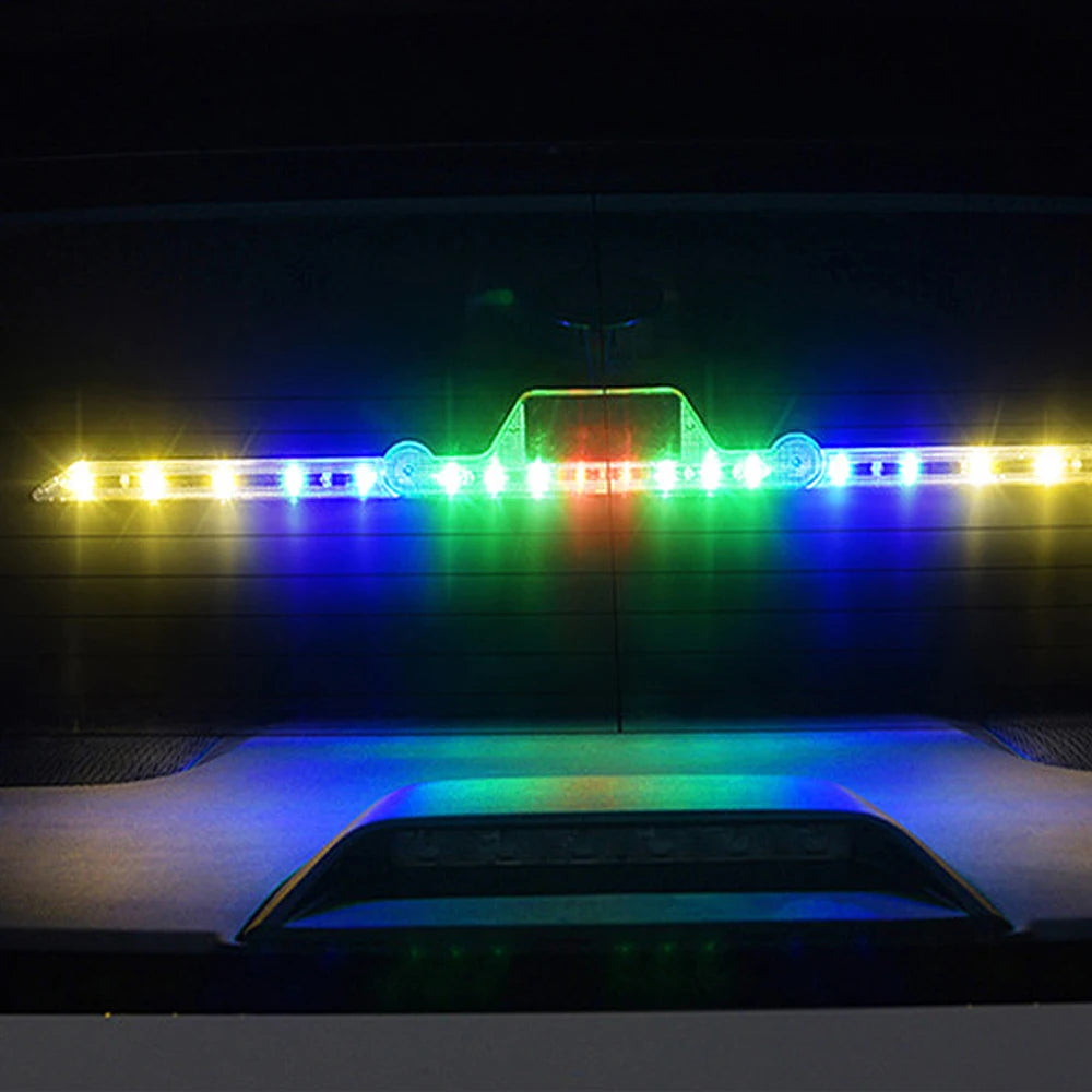 LED Solar Strobe Lights For Auto Emergency Grill Warning Lamp 18 led Windshield Anti Collision Light Car Accessories 11 Modes