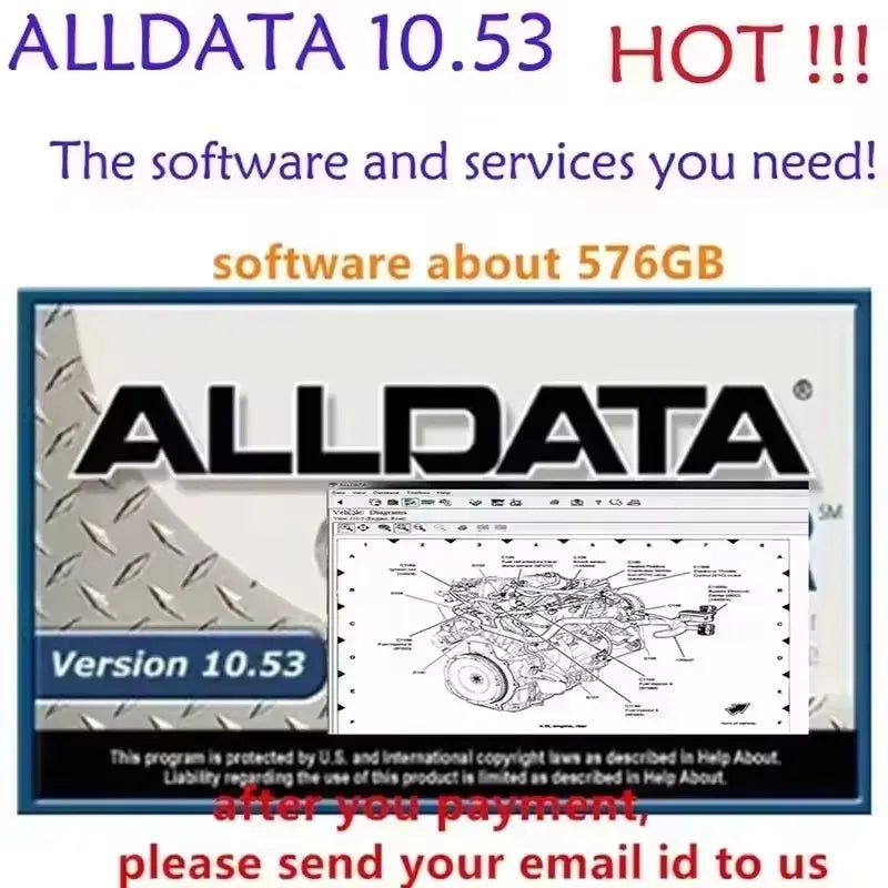 Professional ALLDATA 10.53 Auto Diagnostic Software Tool with Wiring Diagrams System Scanner ECU Coding Repair Manuals Updated