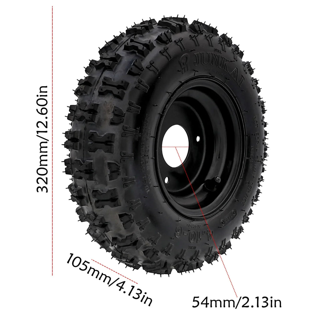 4 Pack 4.10-6 or 145x70-6 or 16X8-7 Tires Tyre Wheels Rims For Go Kart Scoote QUAD Bike Buggy Trolley Drift Trike DIY ATV