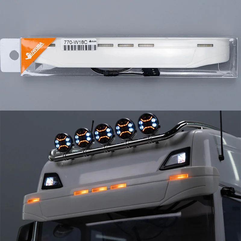 1/14 RC Truck LED Sun Visor Light Roof Lamp for SCANIA Tamiya 770S 6X4 56368 8X4 56371 Car upgrade Accessories