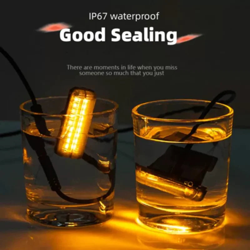 LED Front Grille Light For Pickup Offroad Suv Car Daytime Running Light Wheel Eyebrow Lamp 12V
