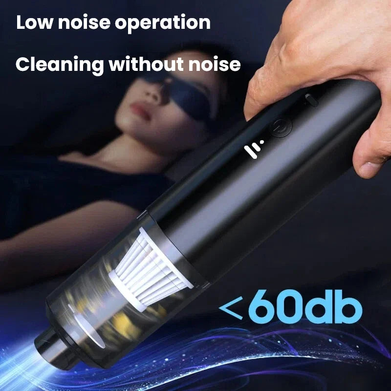 Portable Car Vacuum Cleaner Powerful Suction for On-the-Go Cleaning Dust Removal Mini Wireless Vacuum Cleaner Low Noise