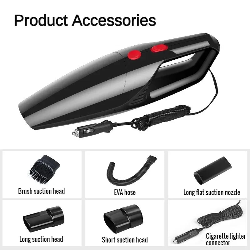 10000Pa Car Vacuum Cleaner High Suction for Car Wet and Dry Dual-use Vacuum Cleaner Handheld 12V Mini Car Vacuum Cleaner