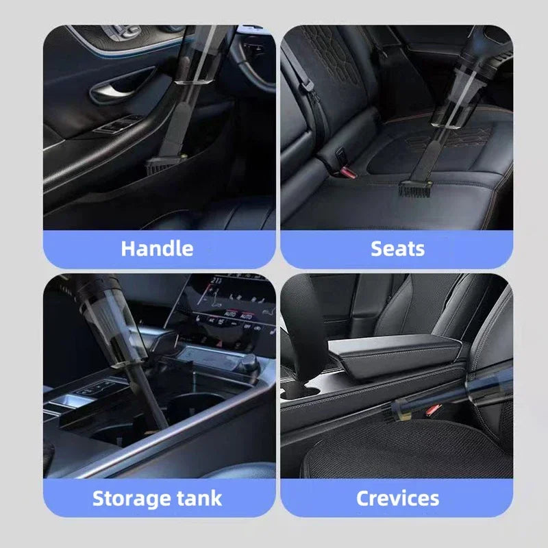 1 Set Car Mounted Vacuum Cleaner Handheld Powerful Suction Rechargeable Car and Home Dual Use Small Wireless Vacuum Cleaner