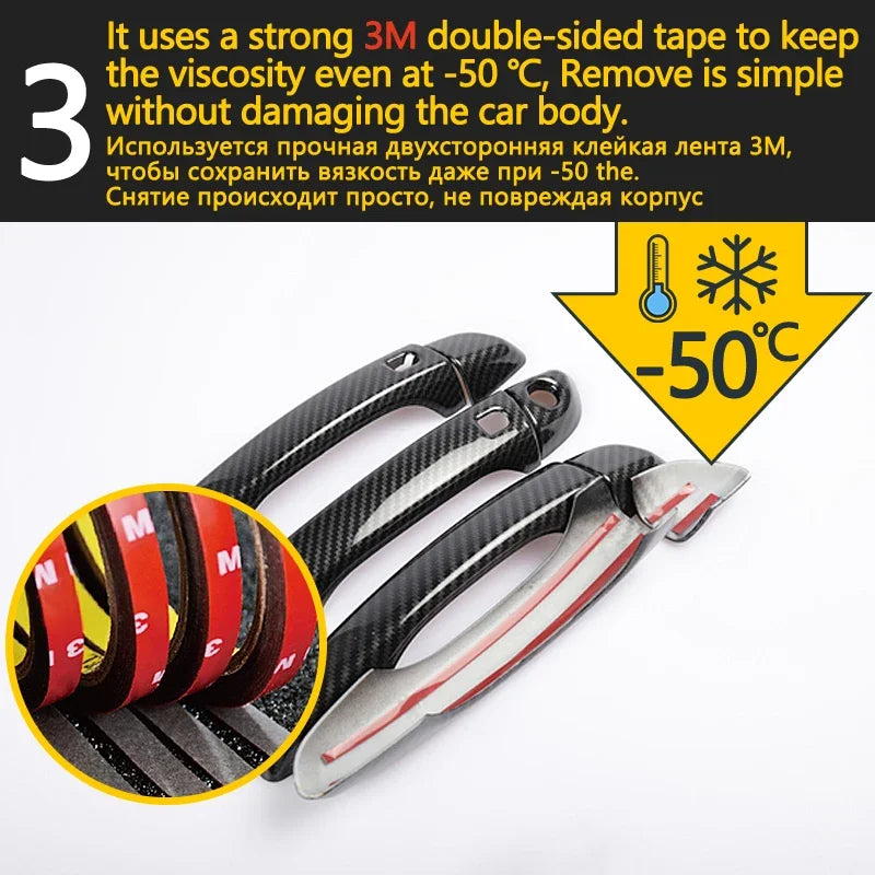Door Handle Covers For SEAT Ateca 2022 Accessories Cupra KH7 2016 2017 2018 2019 2020 2021 Carbon Fiber Exterior Car Accessories
