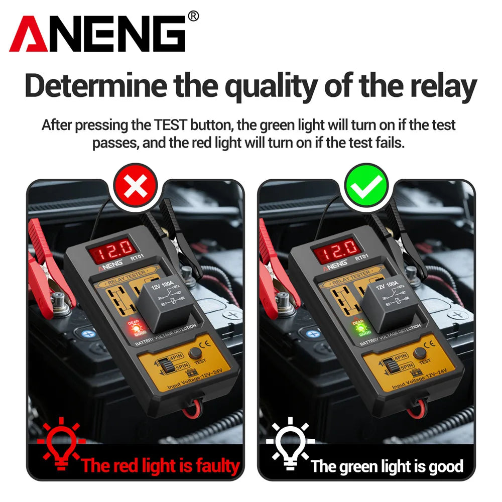 Auto Electrician Kit  Brake fluid Tester Car Relay Voltage Tester 12V/24V Relay Detector 4/5 PinBrake Oil  Analyzer  Test tools