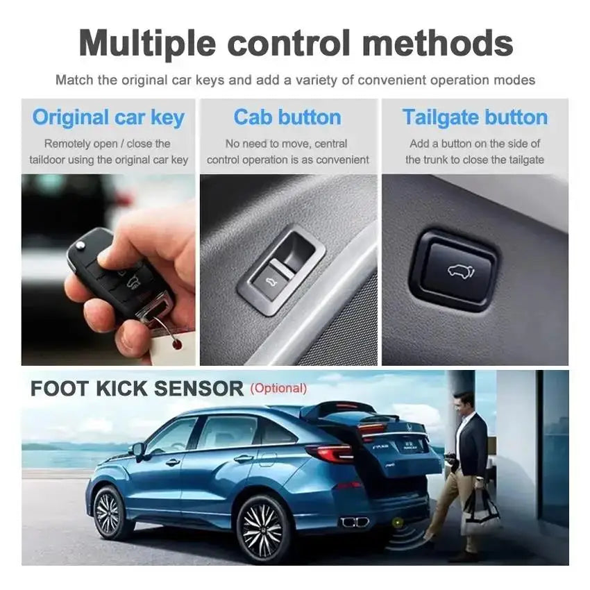Electric tailgate modification for Volkswagen T-Cross from 2016-2023, including an electric tailgate kit for automatic lift a