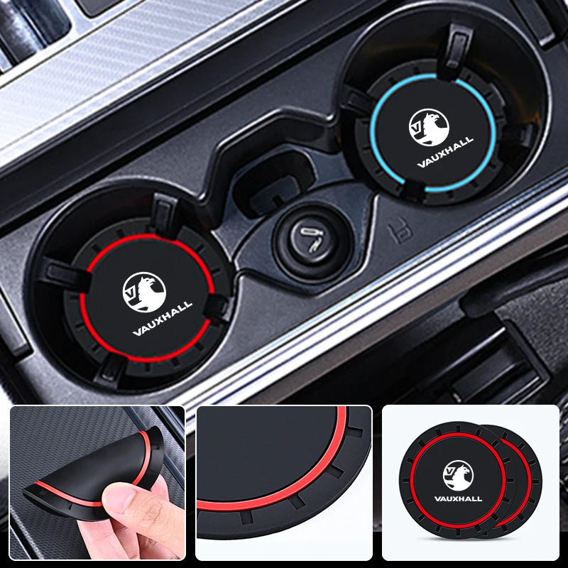 Car Cup Holder Coaster Auto Decoration Silicone Mat Accessories Interior For Vauxhall Corsa VXR Astra GTC Tigra Zafira Vectra