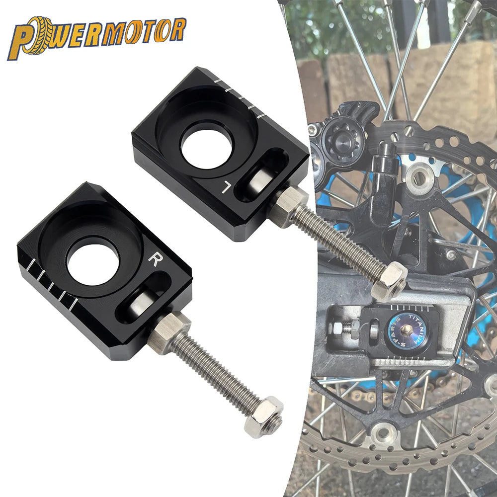 Accesorios para motocicleta, ajustador de cadena de aleación de aluminio CNC para motocross, bicicleta eléctrica para Surron Light Bee XS Segway X260 X160