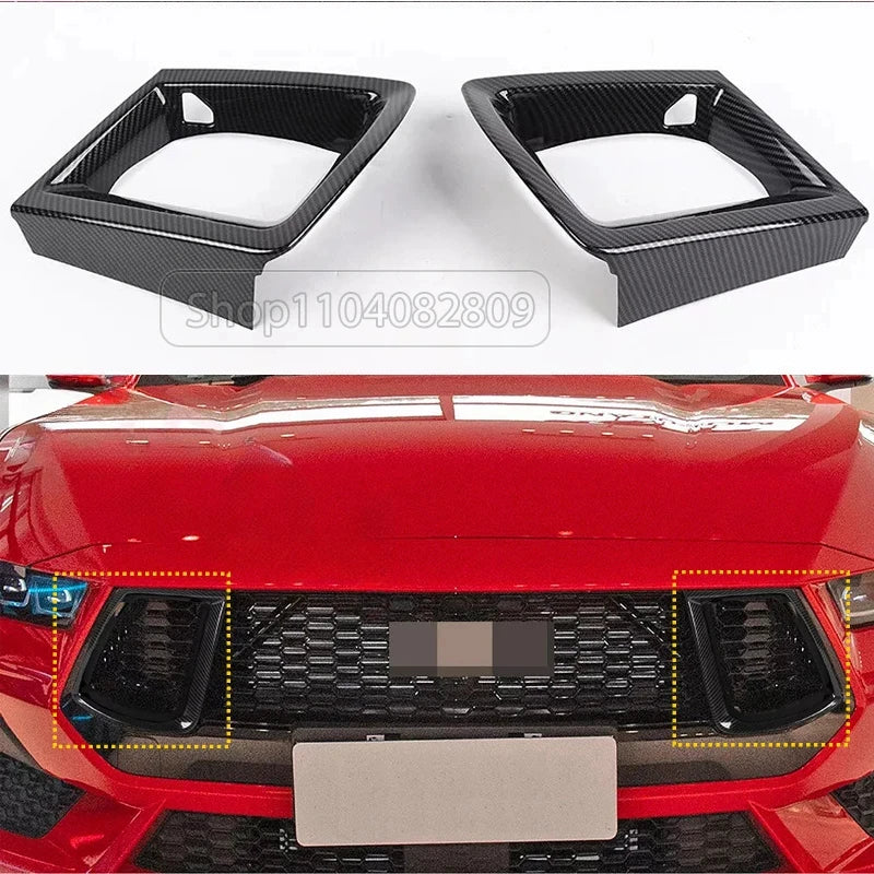 ABS Carbon Fiber Interior Accessories Kit Trim Cover For Ford Mustang AT MT 2024 2025 Center Conlose Gear Shift Panle Decoration