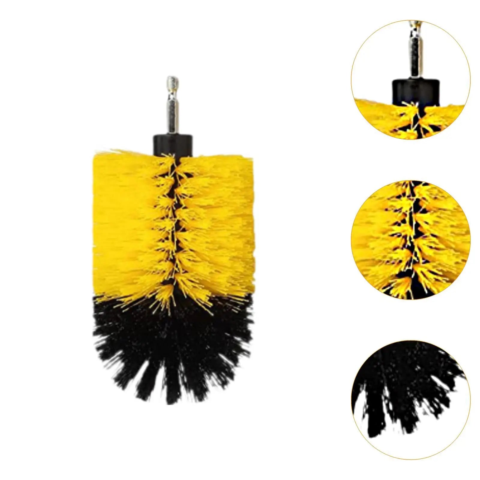 Auto Detailing Drill Brush Car Cleaner Wash Brush Yellow Household Cleaning Supplies Accessory for Floor Mats Car Carpet