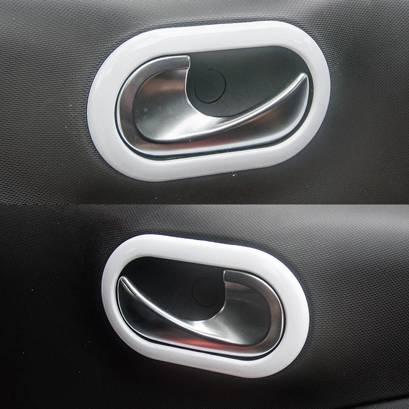Full Set White Interior Decoration Cover Car Stickers For Smart 453 451 2015-2020 Accessories