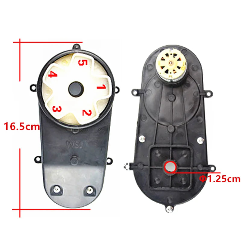 Children's electric vehicle 24V steering shaft motor, 12V/6V Ride on toys servos motor gearbox, Kid's Ride on car steering box