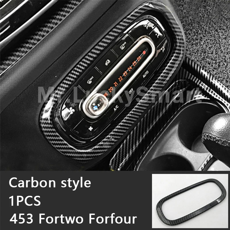 Carbon Car Interior Decoration Accessories ABS Protection Modification Sticker For Smart 453 Fortwo Forfour Car Exterior Styling
