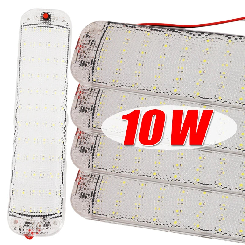 LED Car Interior Light Camper Bus RV Boat Roof Lamp Lighting High Bright Compartment Light Car Interior Lights with Switch