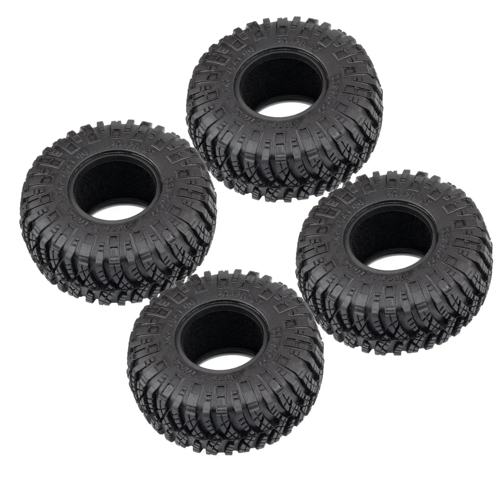 4PCS 1.3" Wheel tires 70*27mm Mud Terrain Tyre for 1/18 TRX4M 1/24 SCX24 RC Crawler Car