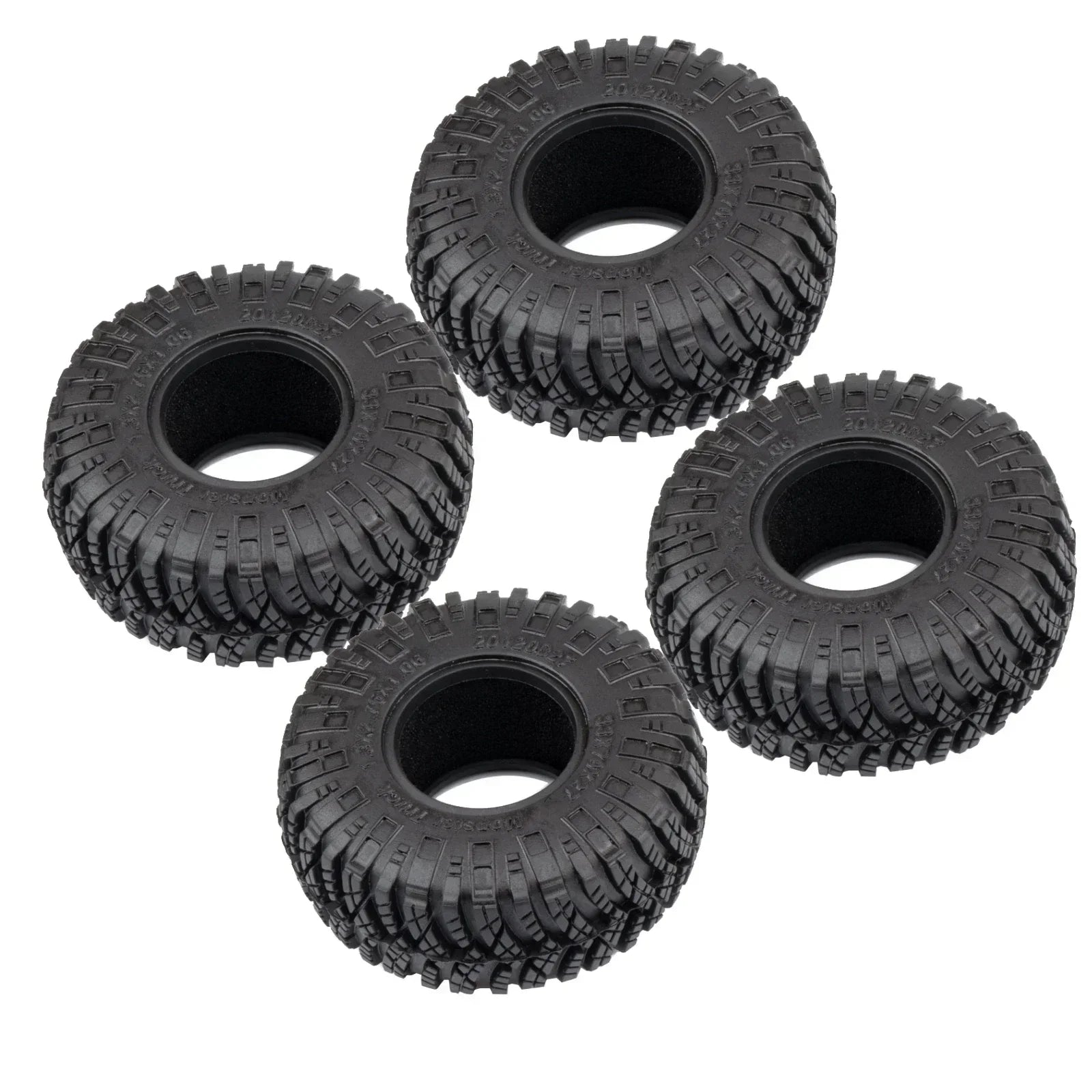 4PCS 1.3" Wheel tires 70*27mm Mud Terrain Tyre for 1/18 TRX4M 1/24 SCX24 RC Crawler Car