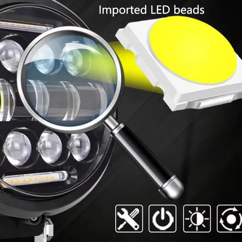 7 Inch Car LED Work Light Bar Driving Lamp For Jeep Offroad Boat Tractor Truck 4X4 SUV UTV ATV Spotlight Led Fog Light Headlight