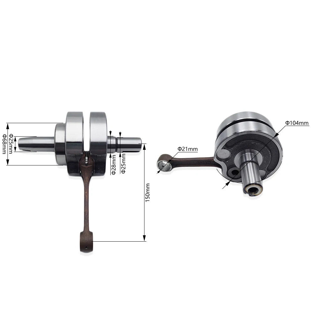 Motorcycle Crankshaft Connecting Rod Assembly With Bearing For YAMAHA DT230 Loncin MT250 KEWS GPX TSE250R HJ250H 2 Stroke Engine