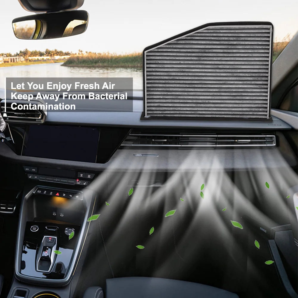 Car Engine Carbon Cabin Air Filter For VW BEETLE CC EOS JETTA GTI PASSAT R32 RABBIT ROUTAN TIGUAN and AUDI A3 Q3 TT