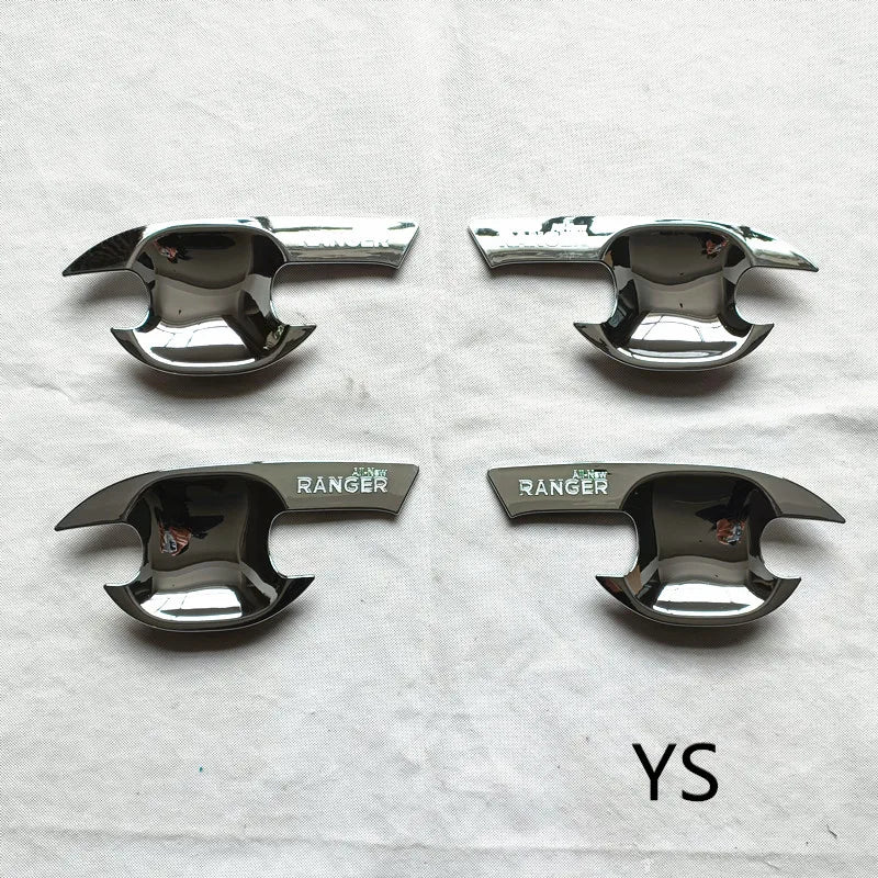 For Ford Ranger T6 Accessories 2011 2013 2016 2017 2018 2019 2020 2021 Door Handle Bowl Cover Trim Plastic Chrome Black