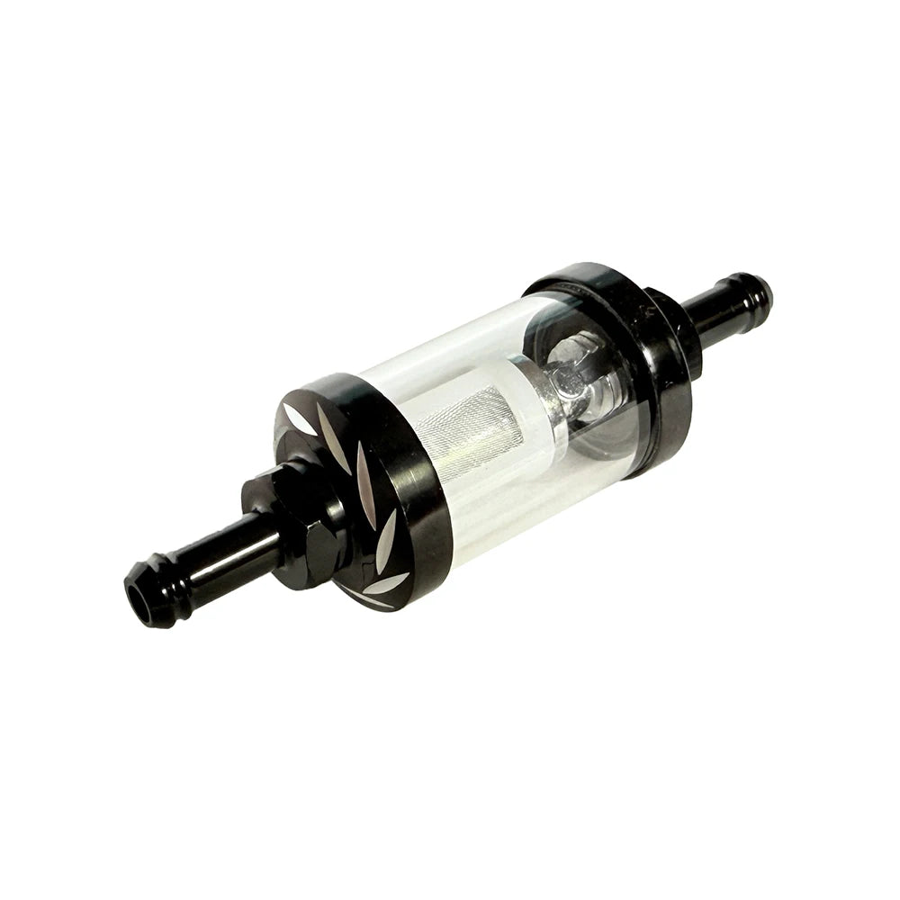 Motorcycle 8mm CNC Aluminum Glass Gas Fuel Oil Filter For ATV Dirt Pit Bike 125/140/150/160cc CRF70 90 110 250 TTR100 110 KLX65