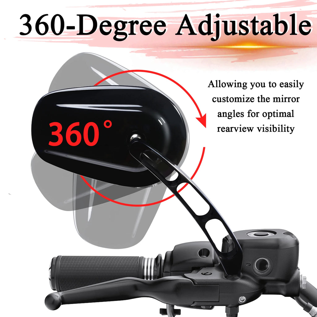 Rear View Side Mirror Accessories Fits For Harley Touring Road King XL 883 Sportster Fatboy Dyna FXDF FLSTF Softail Motorcycles