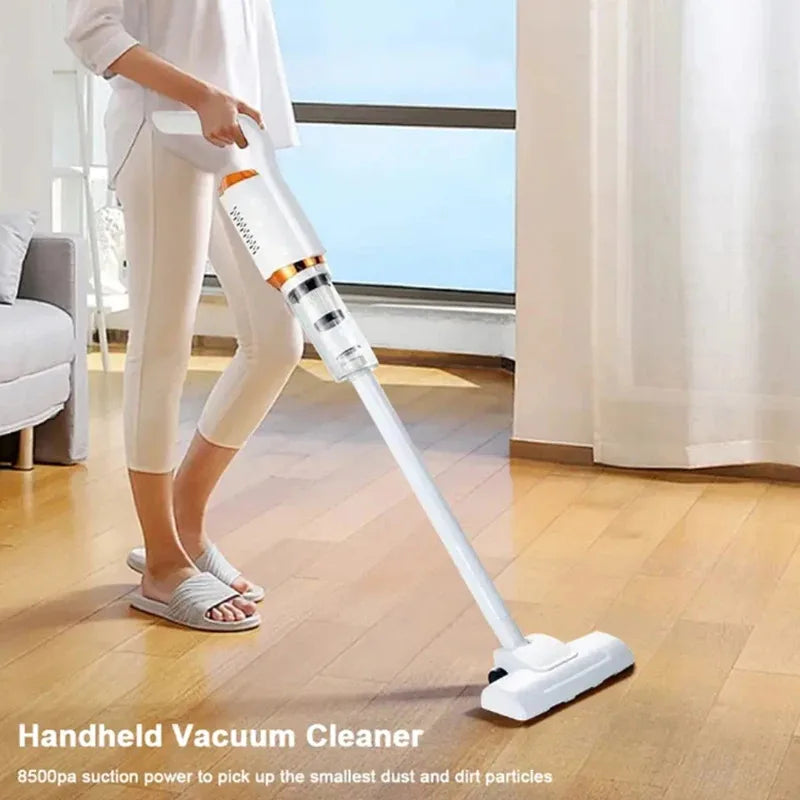 Cordless Vacuum White Strong Suction Integrated Multifunction Removable Handheld Vacuum Cleaner Powerful for Car for Carpet