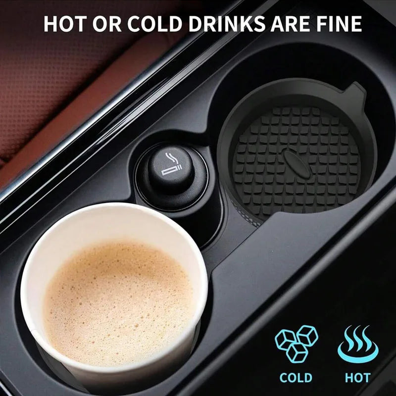 2 pieces of car coasters, water cup holders, anti slip pads, universal anti slip embedded interior accessories for cars, suitabl