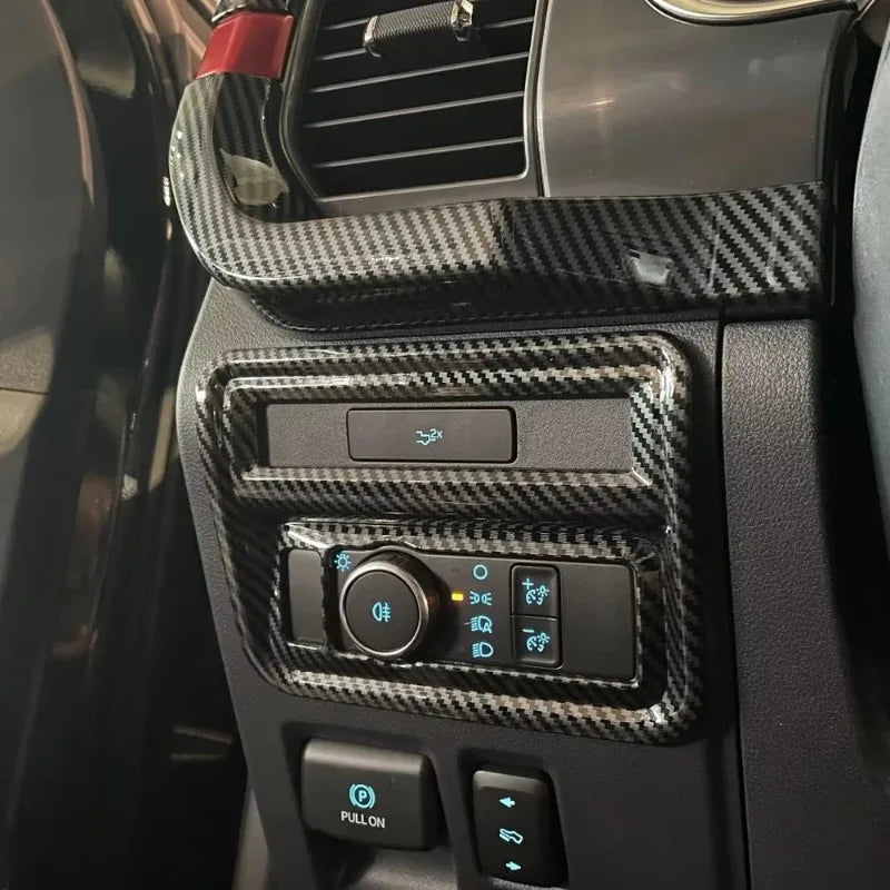 For Ford F150 F-150 Raptor 2021 2022 2023 Accessories LHD AC Outlet Vent Head Lights Lamp Switch ButtonCup Holder Cover Style