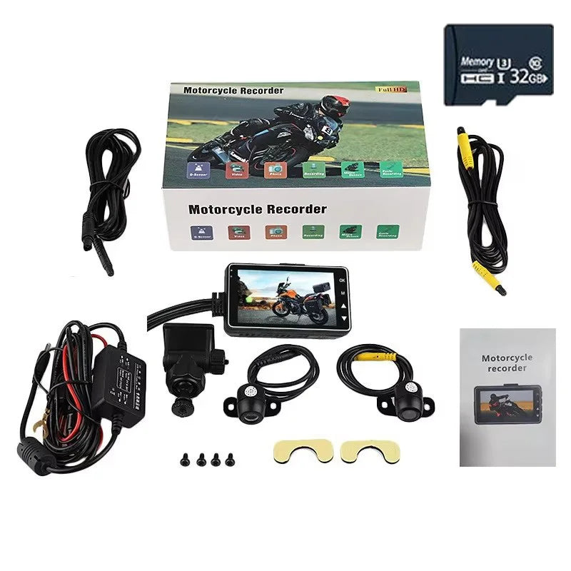 Motorcycle DVR Dash Cam SE300 Dual Camera Front Rear View Motorcycle Recorder Zinc Alloy Automatically On and Off Loop Recording