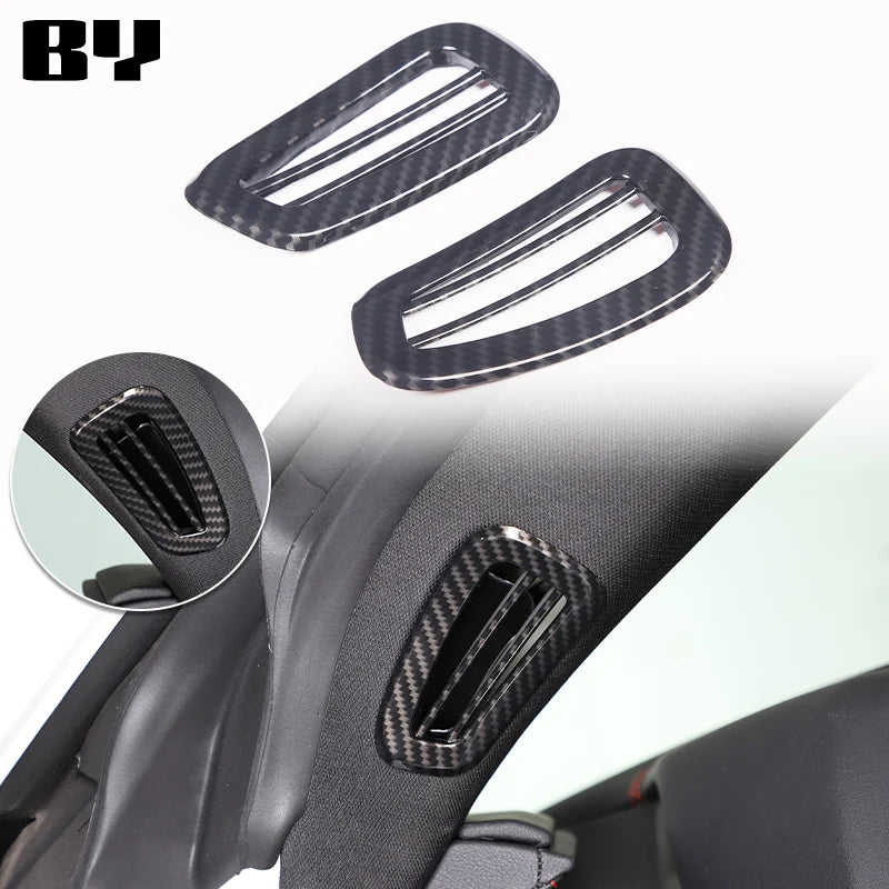 For Chevrolet Corvette C8 2020-2024 Car Accessory ABS Carbon Fiber Car Console Gear Shift Panel Cover door armrest Trim Sticker