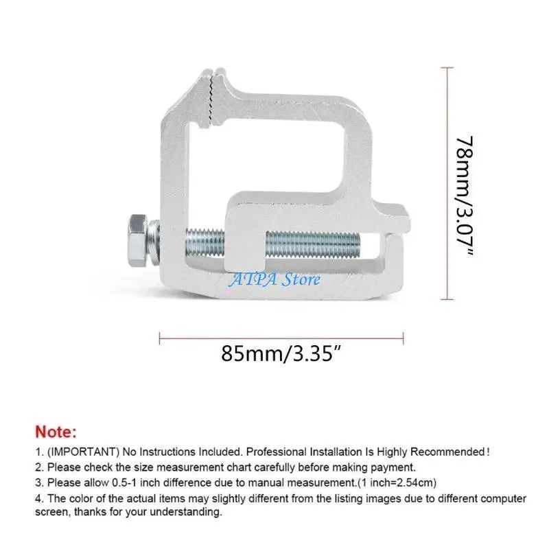 U13C 4Pcs Truck Cap Campers Shells Mounting Clamps Heavy Duty Aluminum Clamp for Pick-up Truck Models Truck Bed