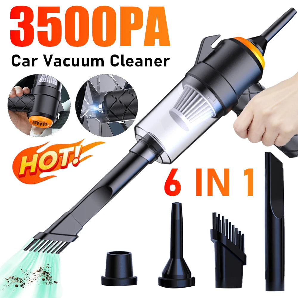 Car Vacuum Cleaner 3500PA Portable Wireless Cleaner Powerful Blowing Strong Suction Handheld Cleaning Machine Home Appliances