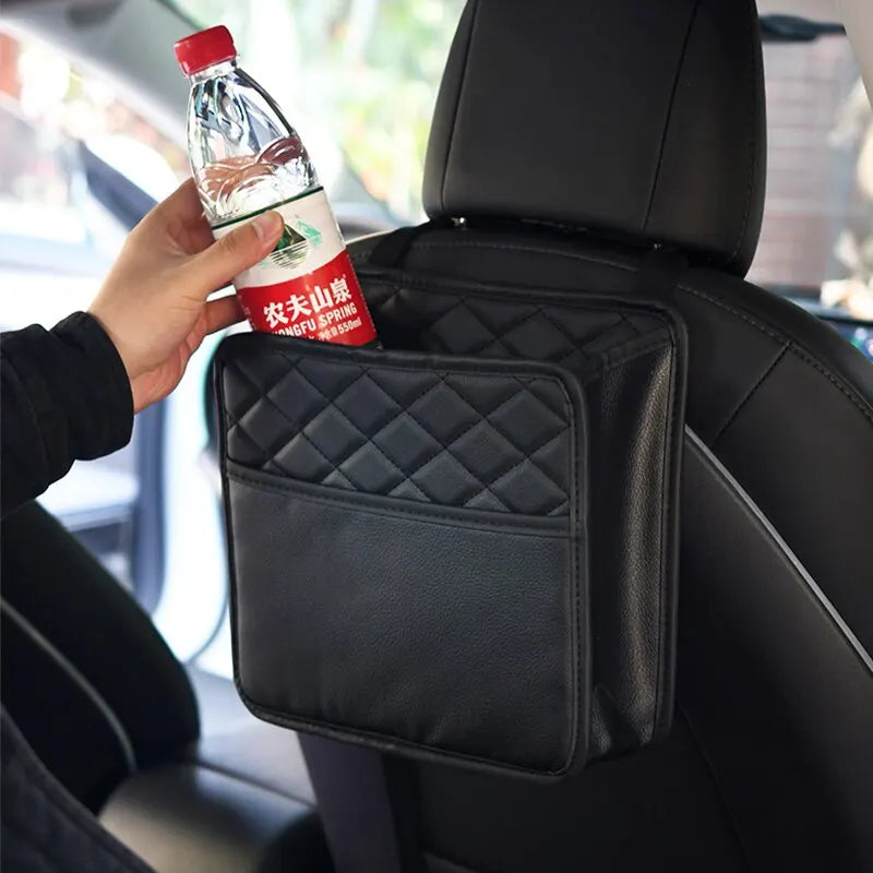 Car Back Seat Organizer with Waterproof Storage Box and Phone Pocket