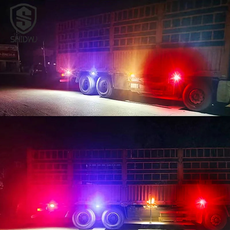 Truck Side Flashing LED Light Warning Emergency Indicator Lamp For Van Truck Motorcycle Pickup Offroad Decor Accessories