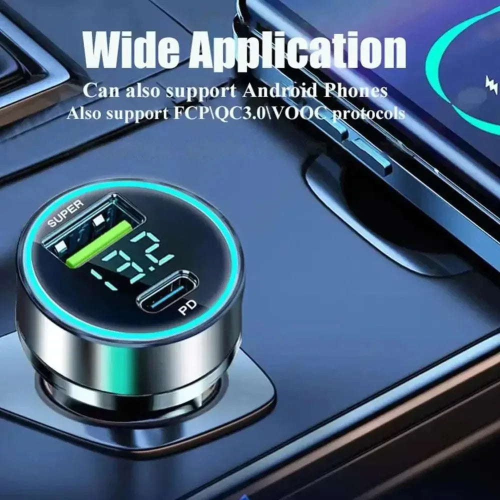 2 port 120W super fast USB car charger for smartphones quick charge adapter for mobile phone use