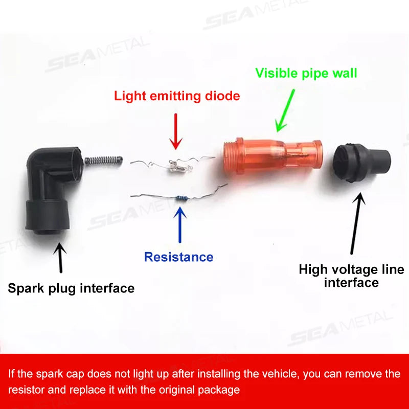 BLALION - Tapa de bujía de encendido universal para motocicleta, 90 grados, para moto