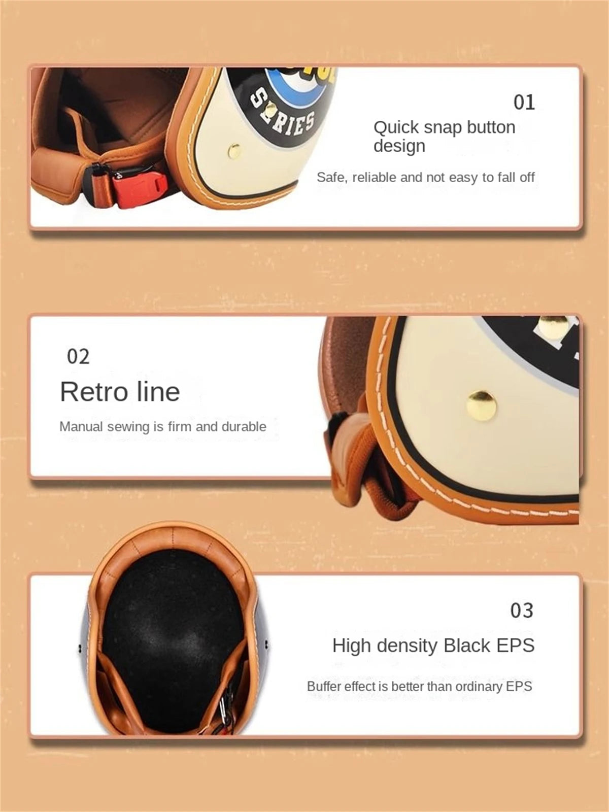 Motorcycle Helmet Retro Style with Anti-UV Inner Lens Moto Casco Outside Riding helmet