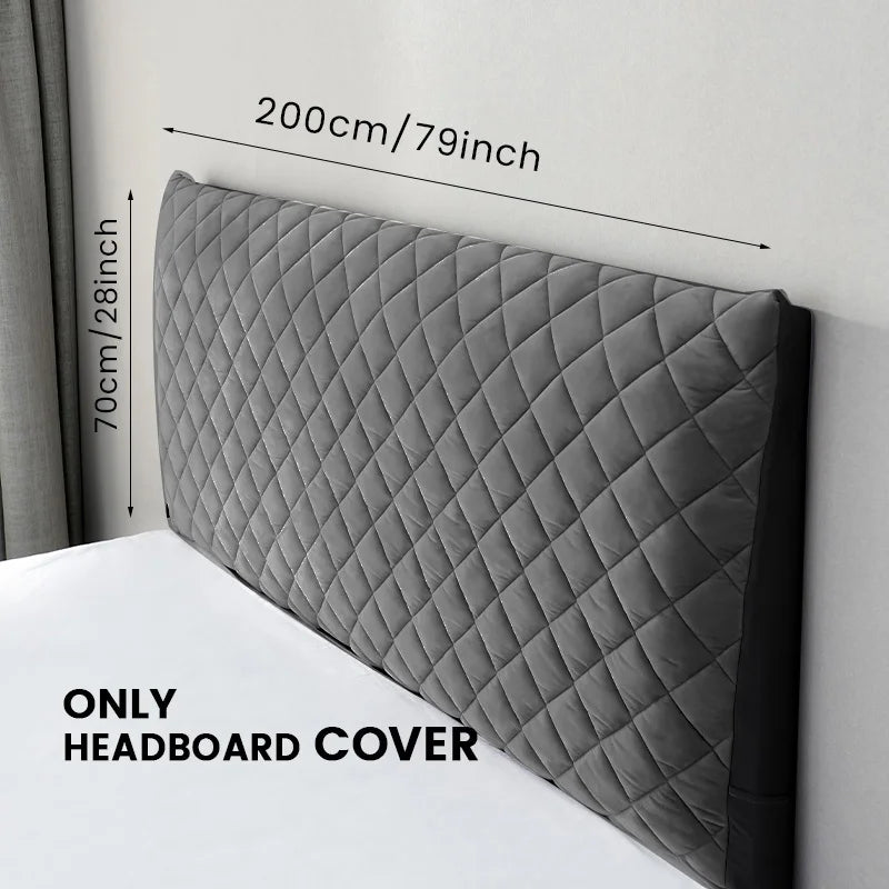 Thicken Headboard Cover Bed Back Dust Protector Cover Super Soft Solid Color Bed Haed Cover Quilte Head Cover