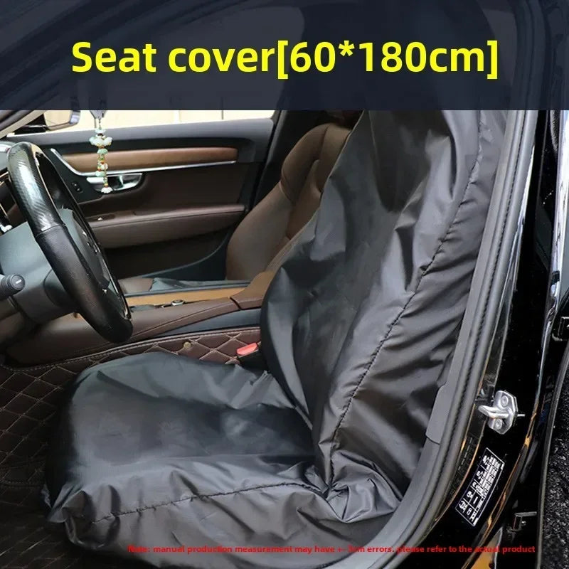 Waterproof Antifouling Dust Covers Car Seat Cover for Front Rear Seats for Steering Wheel Trunk Mat