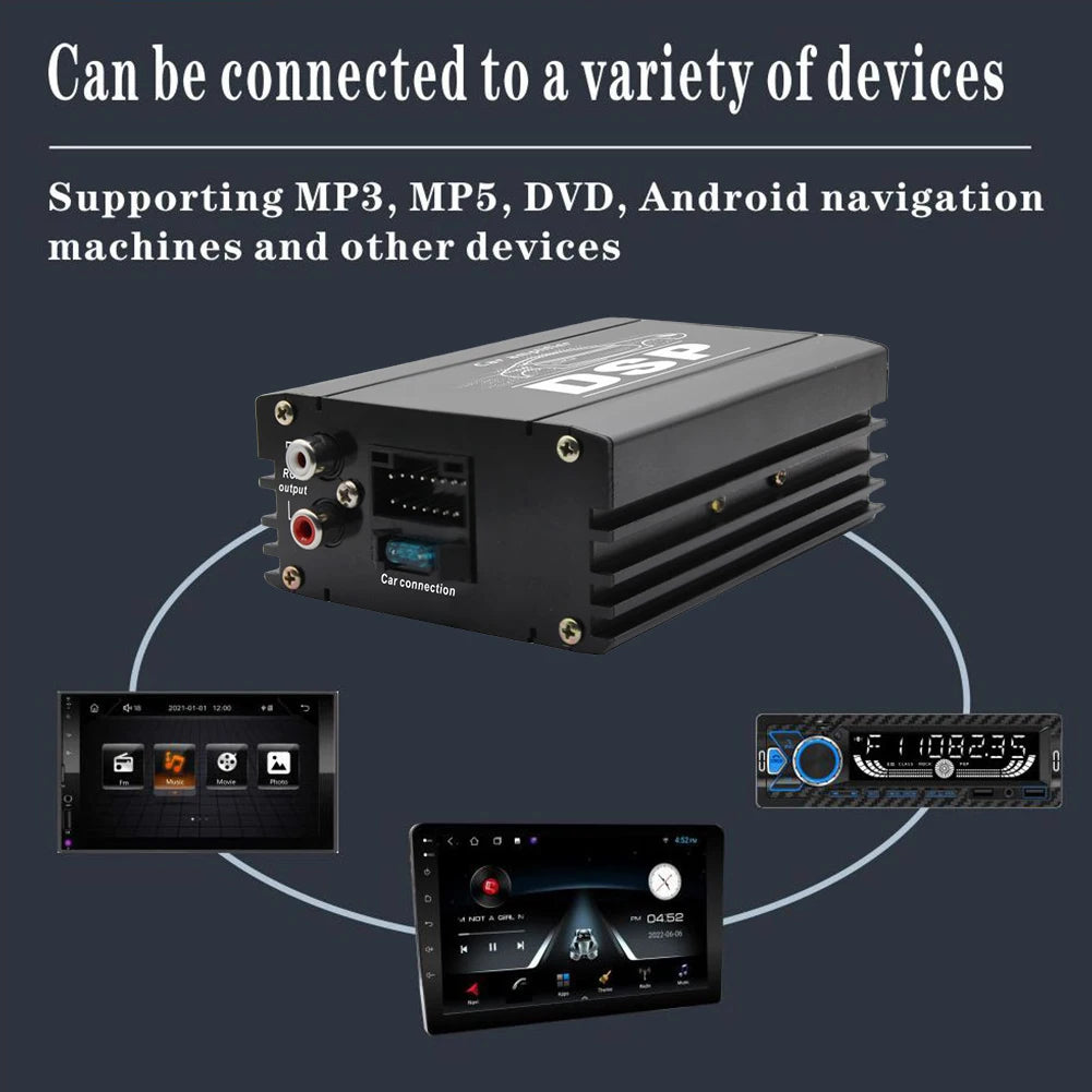 Car DSP Digital Audio Processor 4 In 6 Out DSP Car Power Amplifier Car DSP Amplifier for Car Audio Enhancement