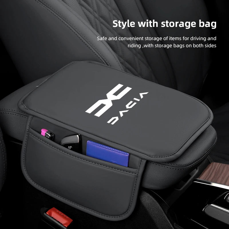 Car Interior Accessories Armrest Box Height Increase Pad Storage Bag Center Console Protector Cover For New Dacia Duster Logan