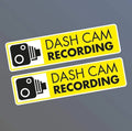 5.5" Wide 2PCs Dash Cam in Car Camera Recording CCTV Video Vinyl Decal